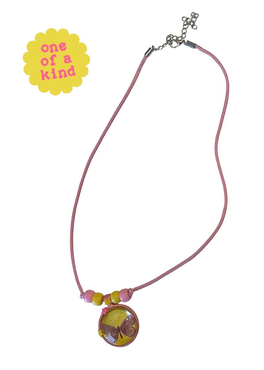 Pink Butterfly Necklace product image (1)