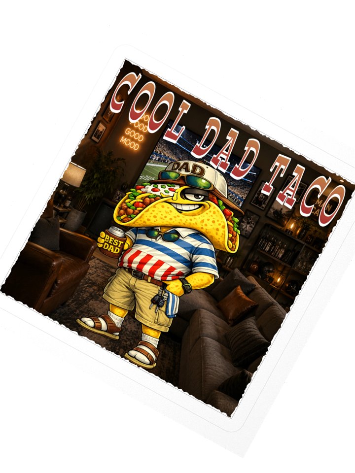 Cool Dad Taco Kiss Cut Sticker - The Taco family collection product image (5)