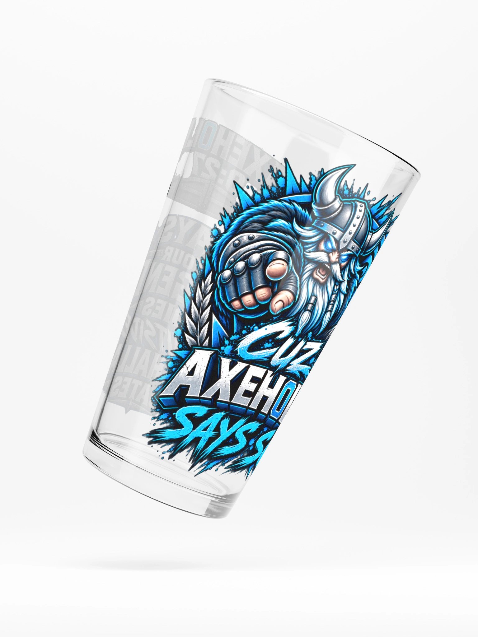 Axeh0le Viking Warrior Shaker Pint Glass product image (3)