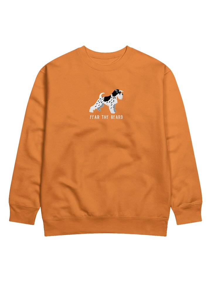 Fear the Beard Sweatshirt (Embroidered) of a Miniature Schnauzer(Parti Black & White) product image (43)