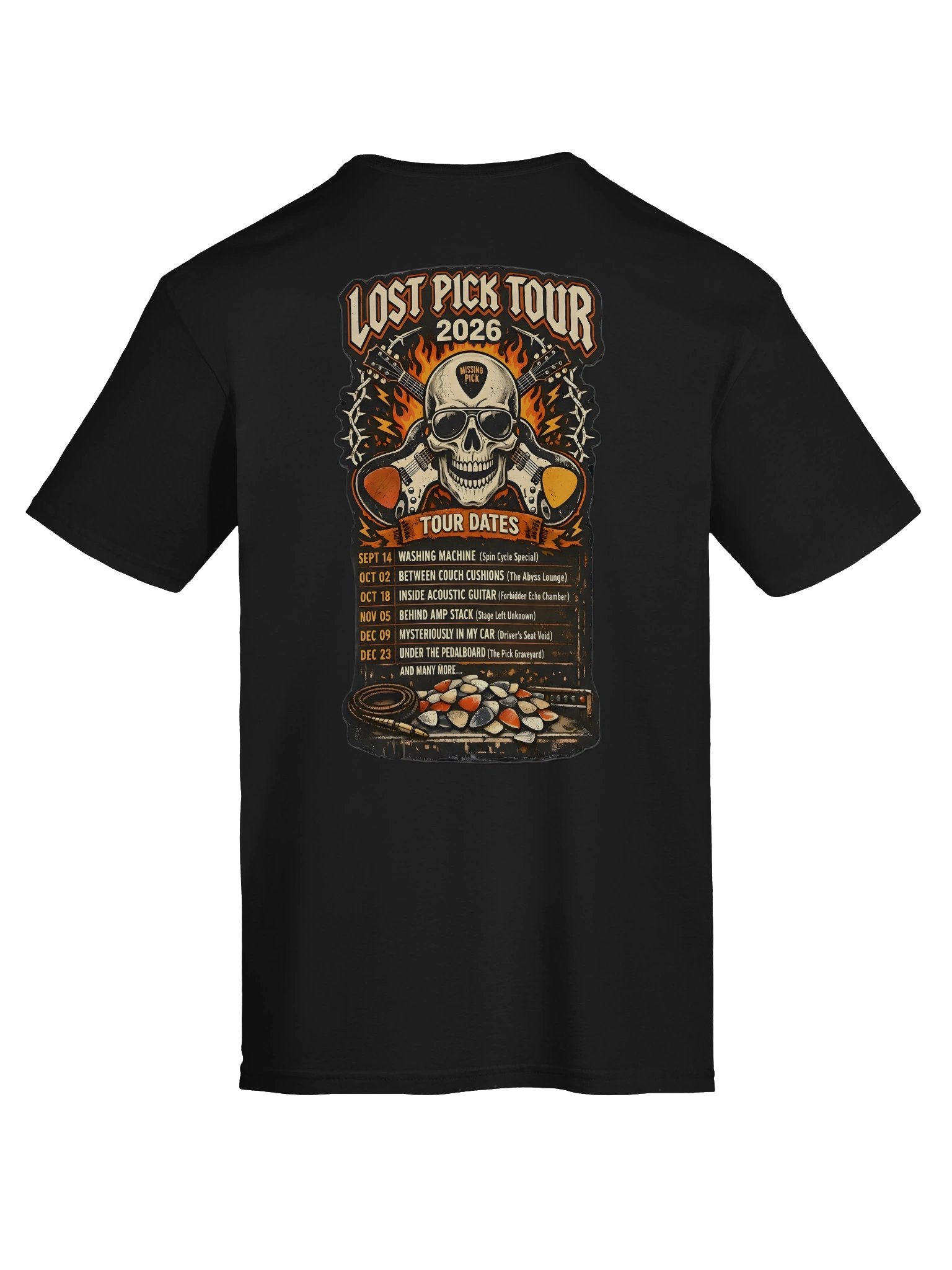 Lost Picks Tour 2026 Tee - Guitar T-Shirt | Funny Guitar T-Shirts product image (7)