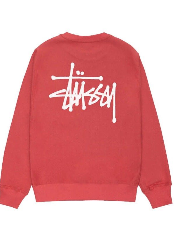 BASIC RED STUSSY CREW product image (1)