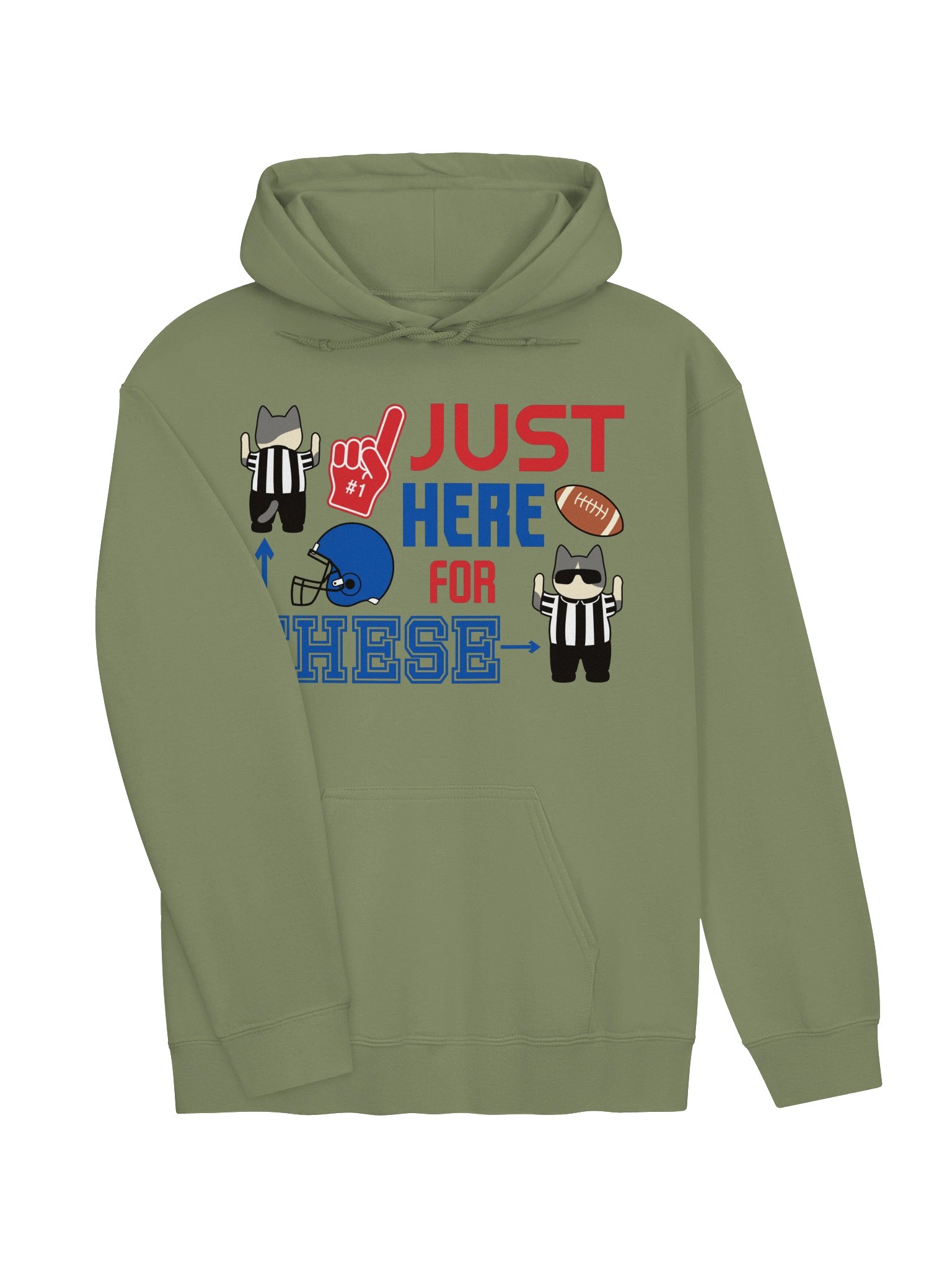 American Football Cat (JUST HERE FOR THESE - touchdown signals) - Unisex Adult Hoodie product image (23)