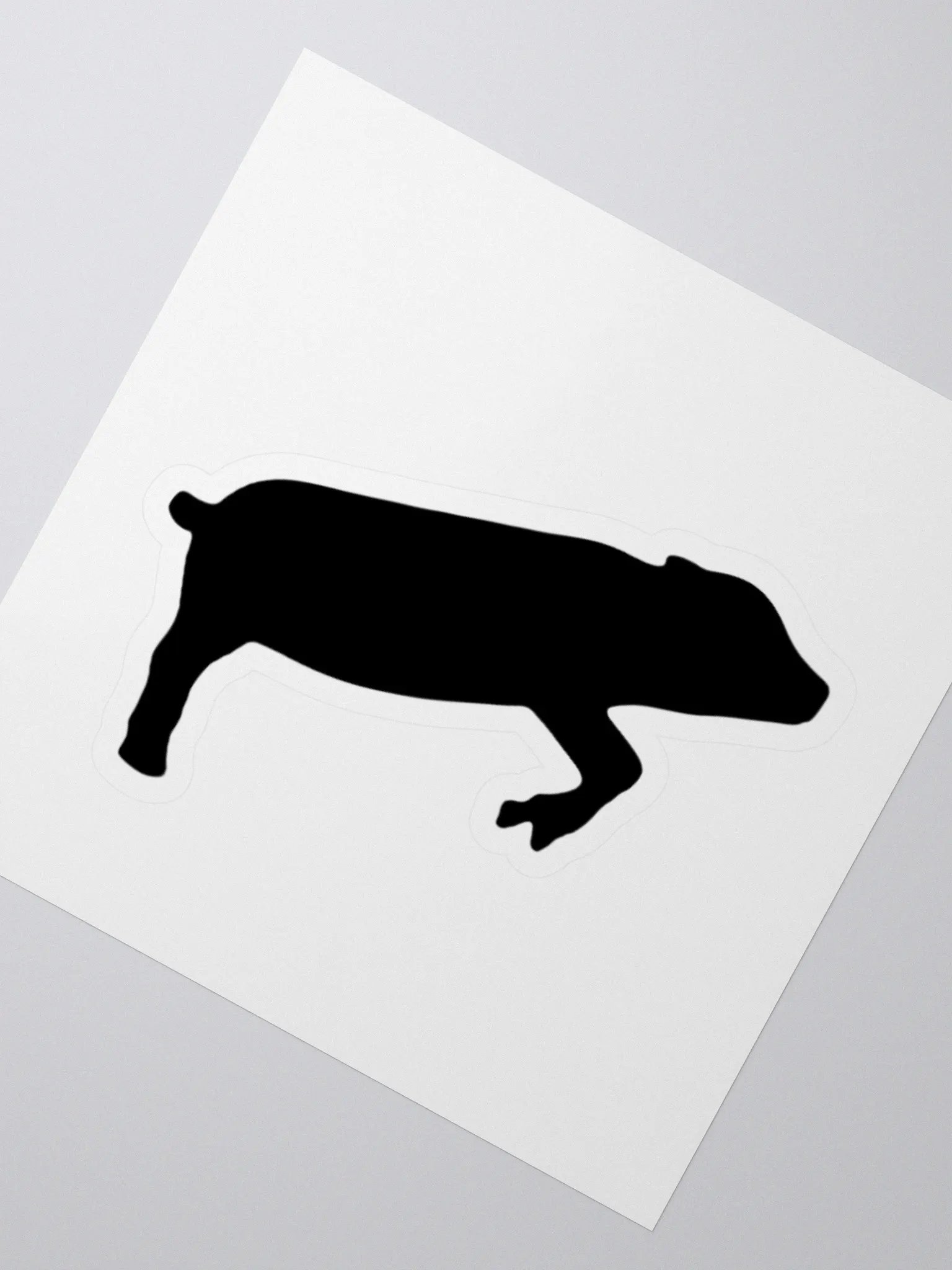 Leaping Pig BLACK (Sticker) product image (1)