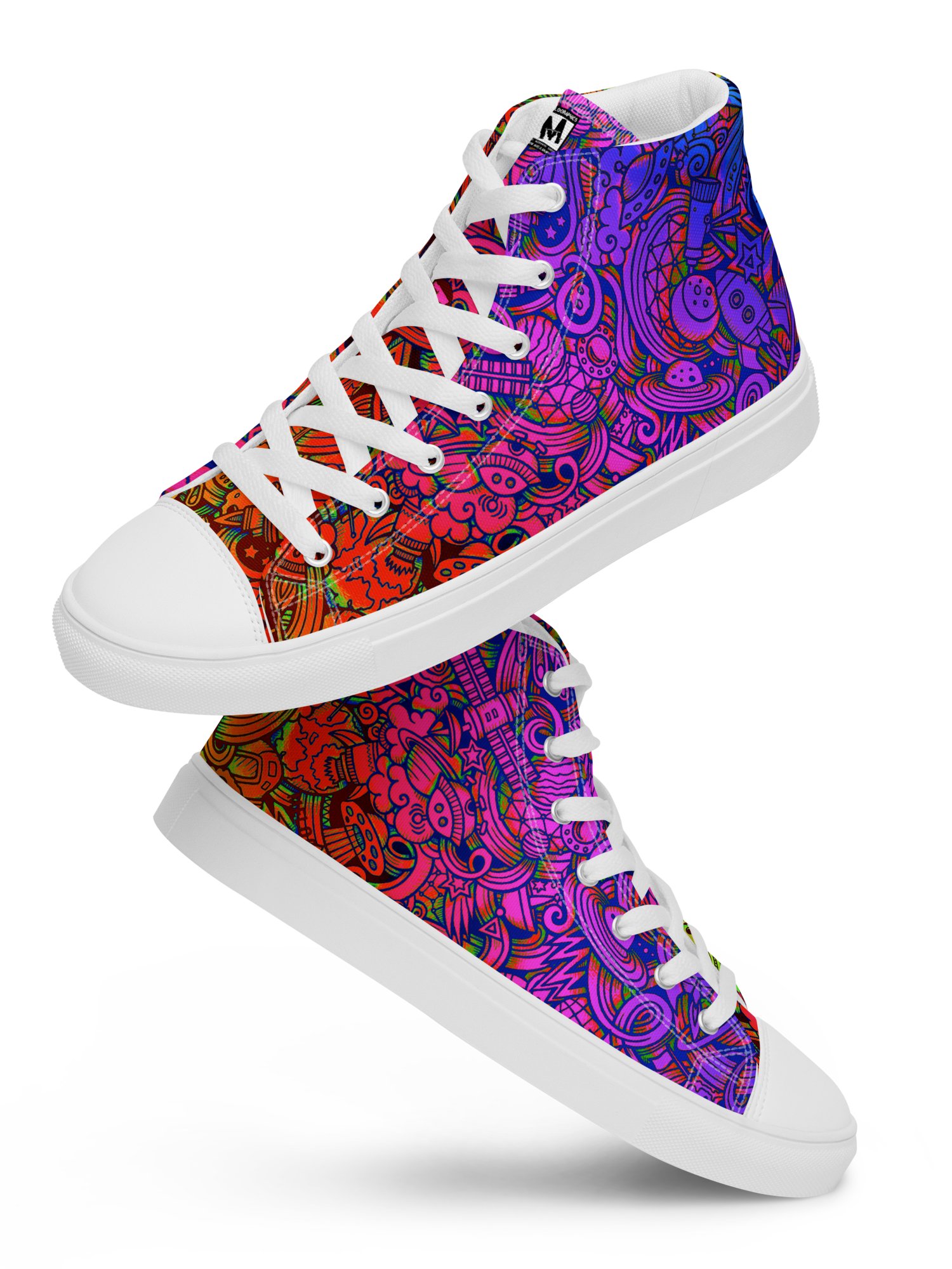 Rainbow Space Scribble - Women's High Tops | #MadeByMELO product image (2)