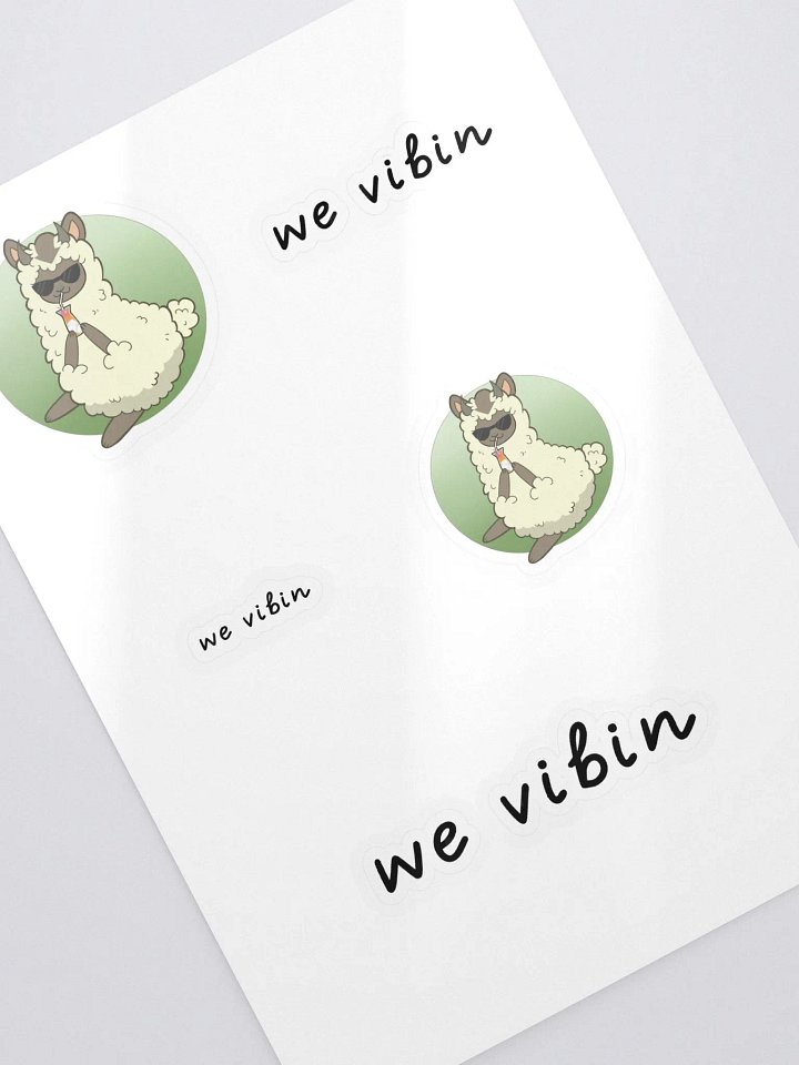 alpacas vibin stickers product image (2)