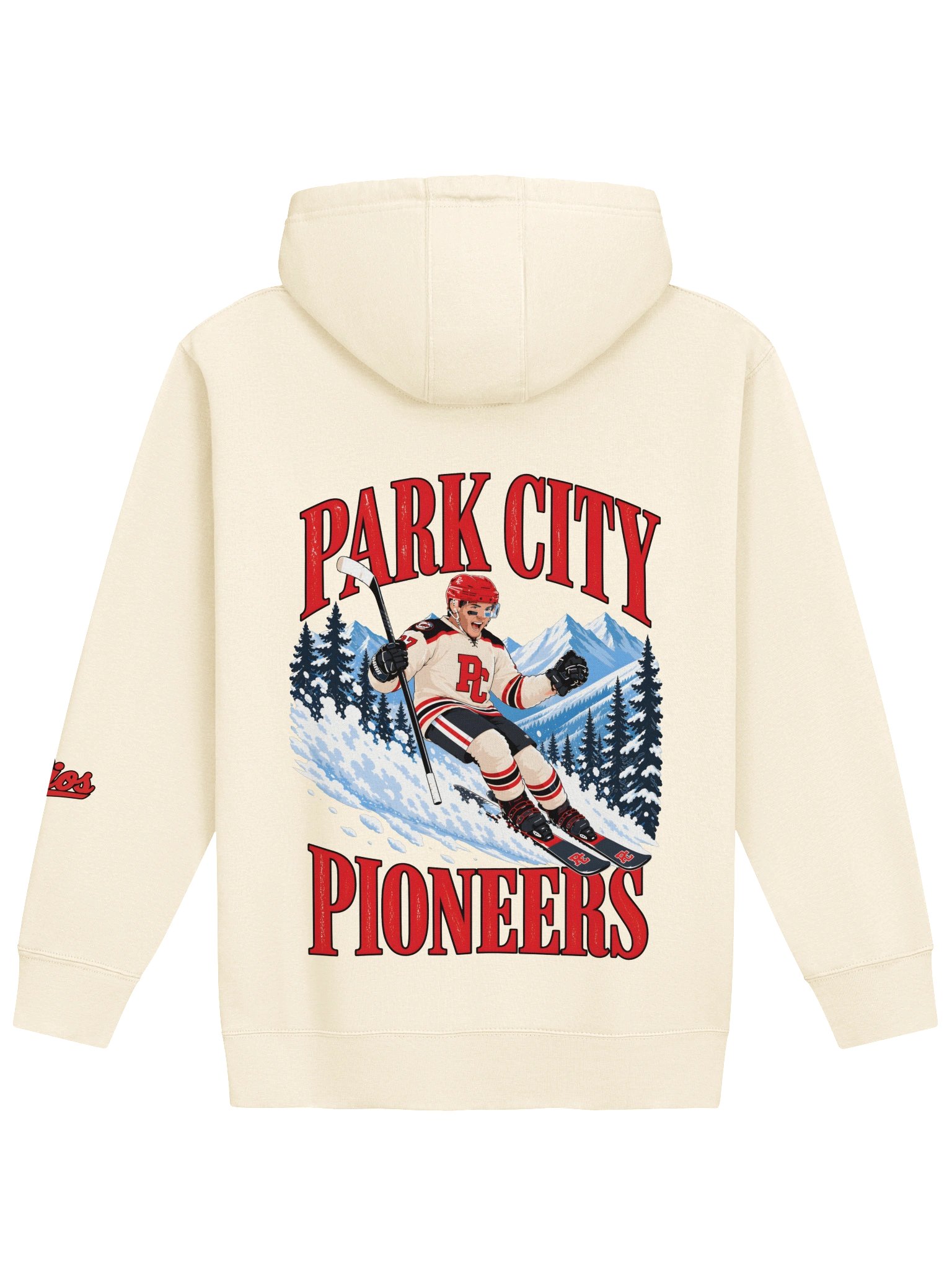 Pioneers Après Hockey Premium Hoodie — Bone product image (2)