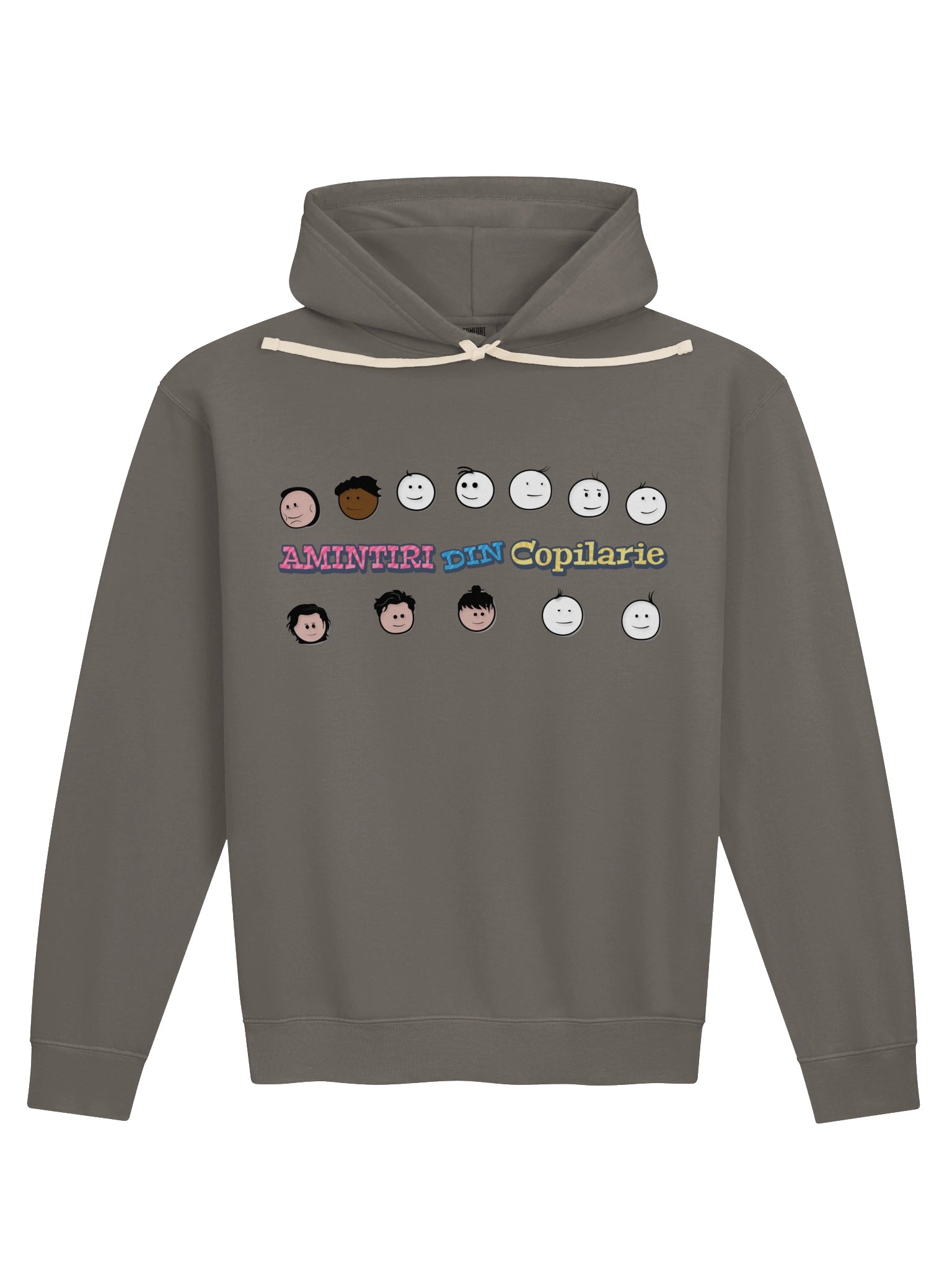 🧥 Hanorac Gri Cărbune Bărbați „Amintiri Din Copilărie” – Personajele product image (1)