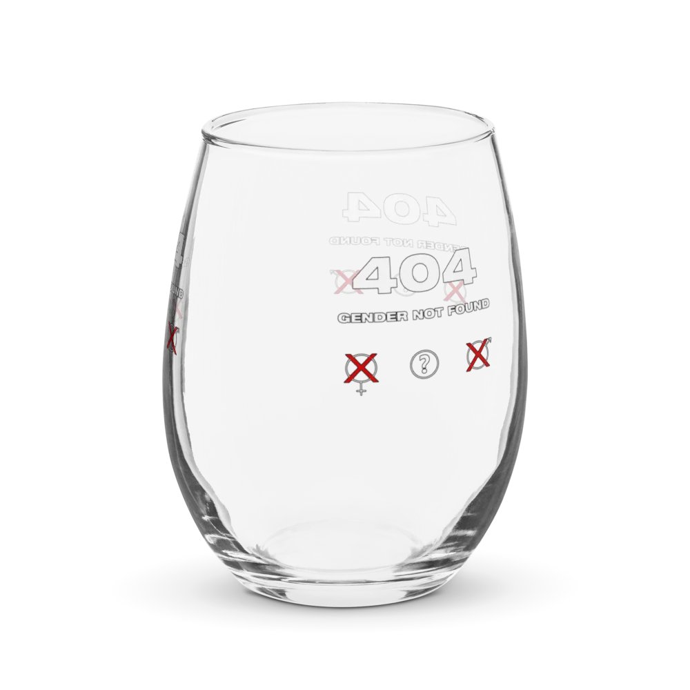 404 Gender not Found Wine Glass product image (3)