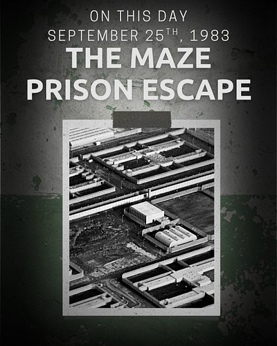 On September 25, 1983, 38 IRA prisoners escaped from the Maze Prison in Northern Ireland in what became the largest prison es...