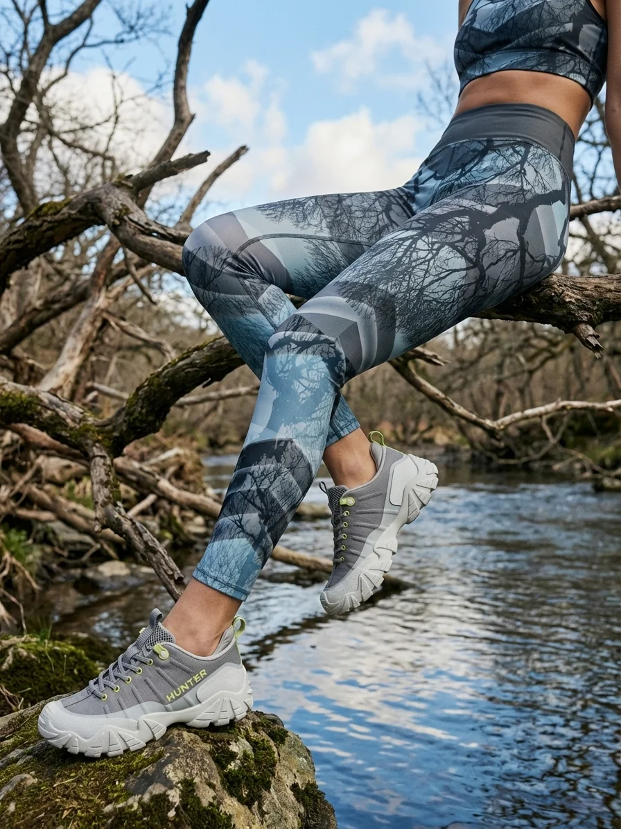 Gray Wood-Yoga Leggings product image (1)