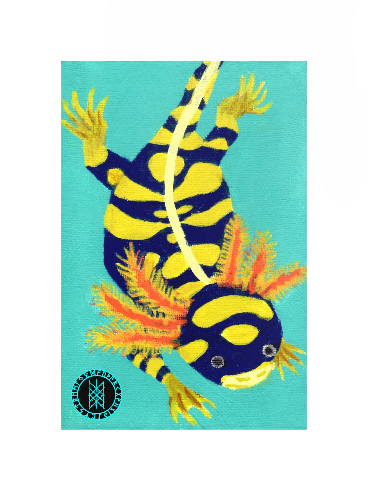Gone Fission June Banded Axolotl Matte Paper Poster product image (12)