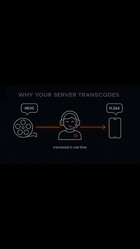 Direct play is the goal, but unsupported codecs, slow connections, and HDR tone mapping force your server to transcode. 

Is ...