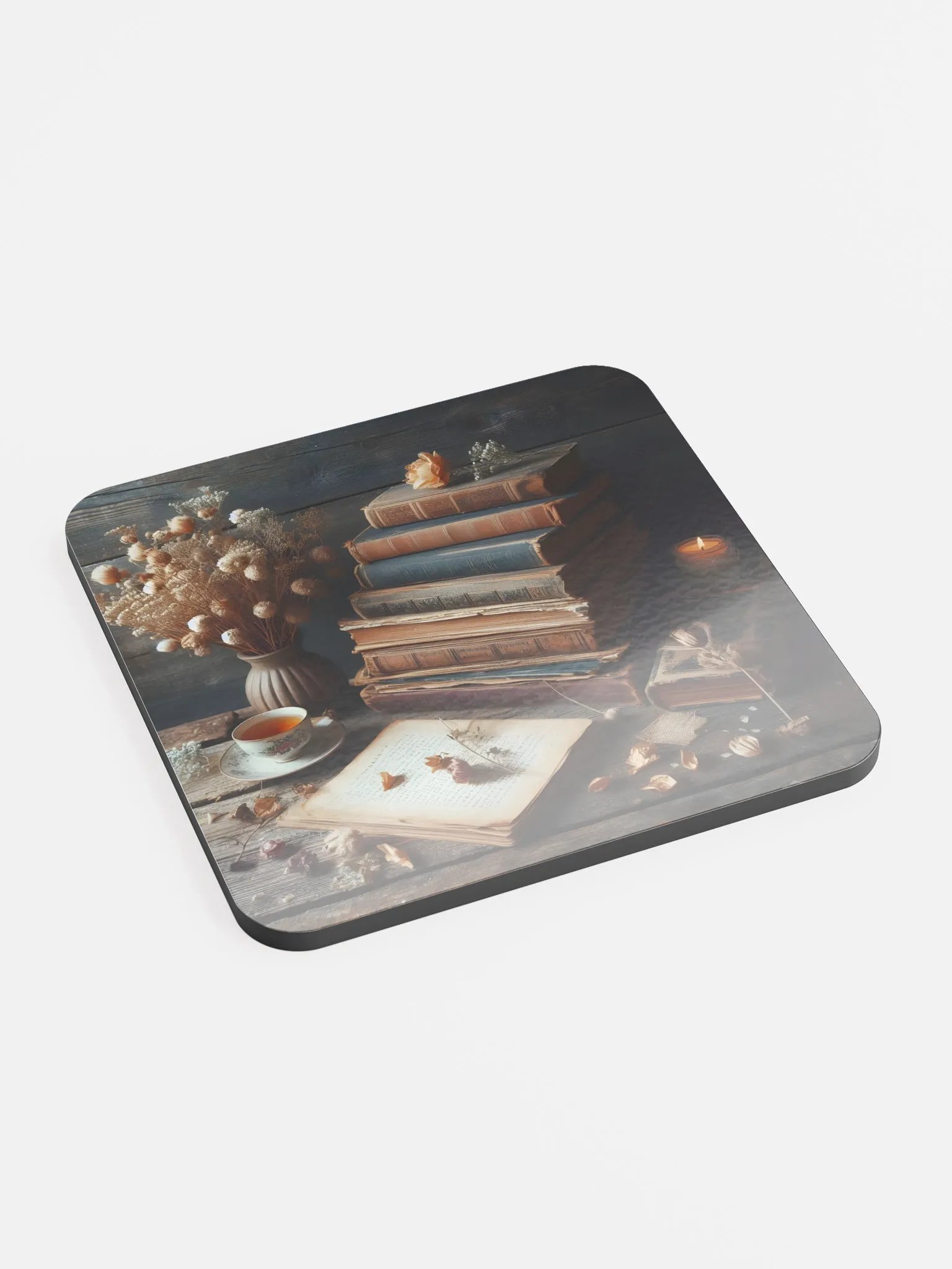 Rustic Reading Corner Cork Coaster product image (1)
