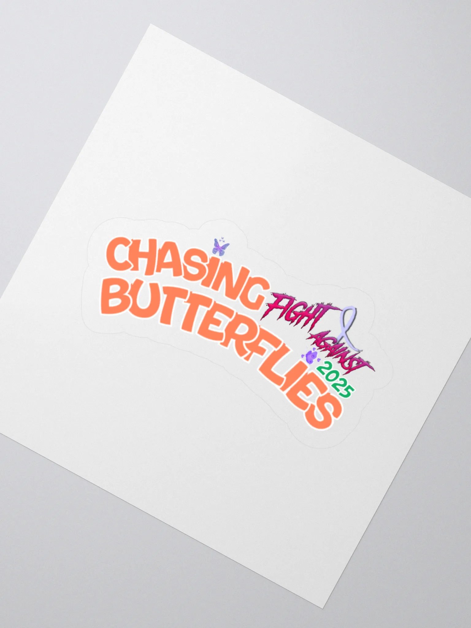 Chasing Butterflies: Fight Against Cancer 2025 Sticker product image (2)