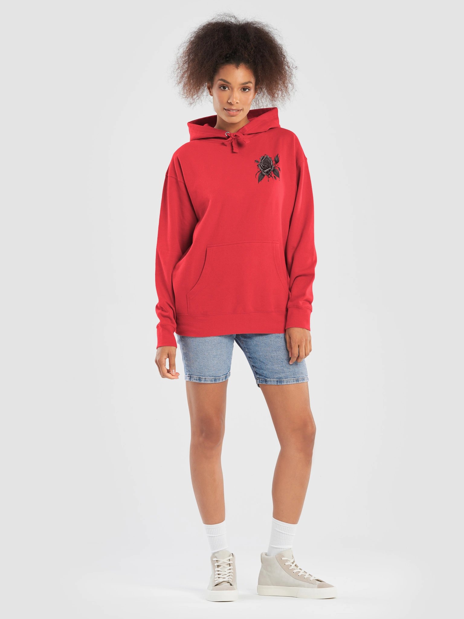 Dark Rose & Mystic Skull Hoodie | Gothic Surrealism product image (5)