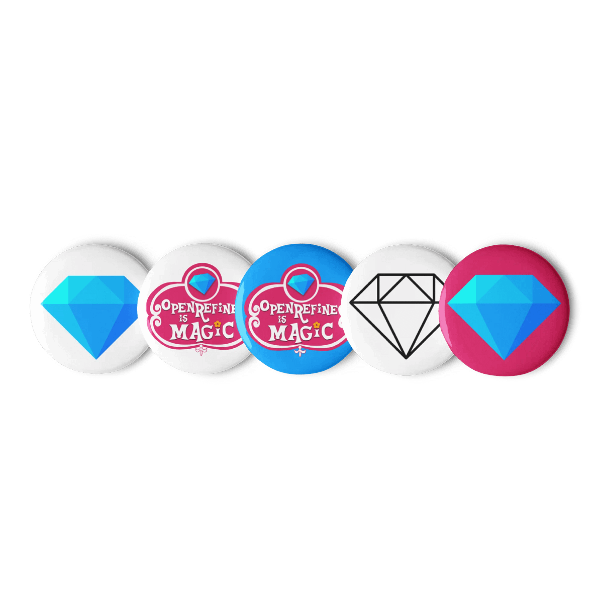 Set of Pin Buttons (5) | OpenRefine Store