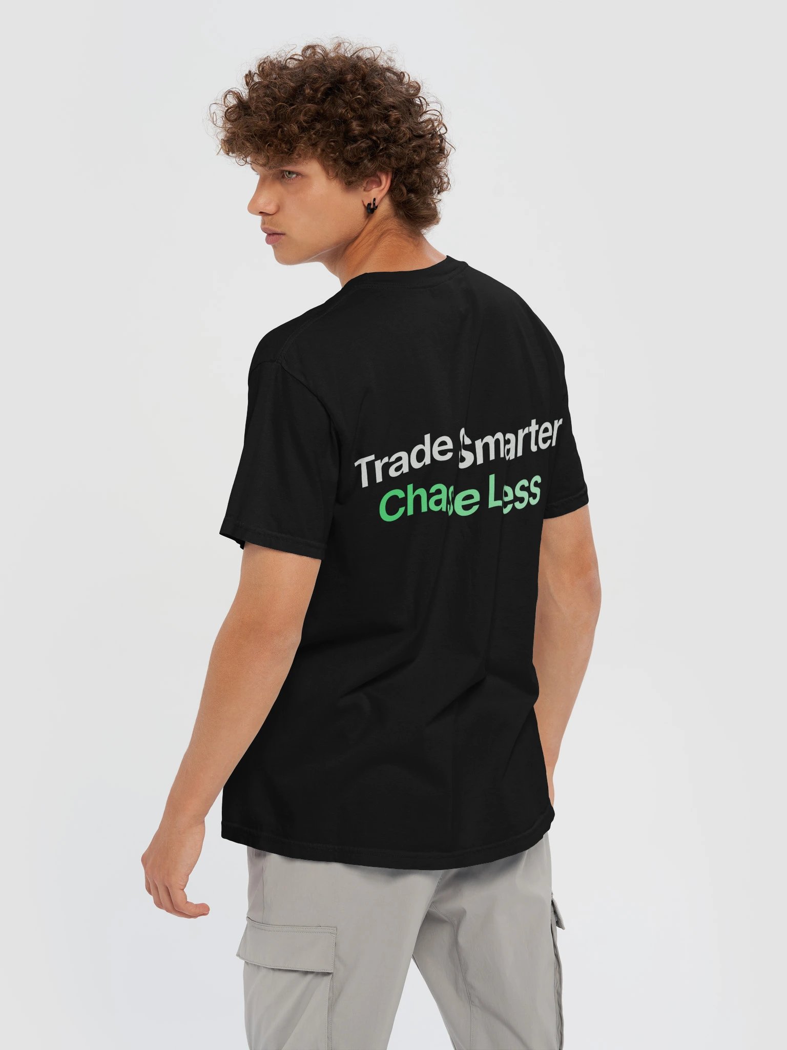 Trade Smarter, Chase Less Tee — Washed Black product image (6)