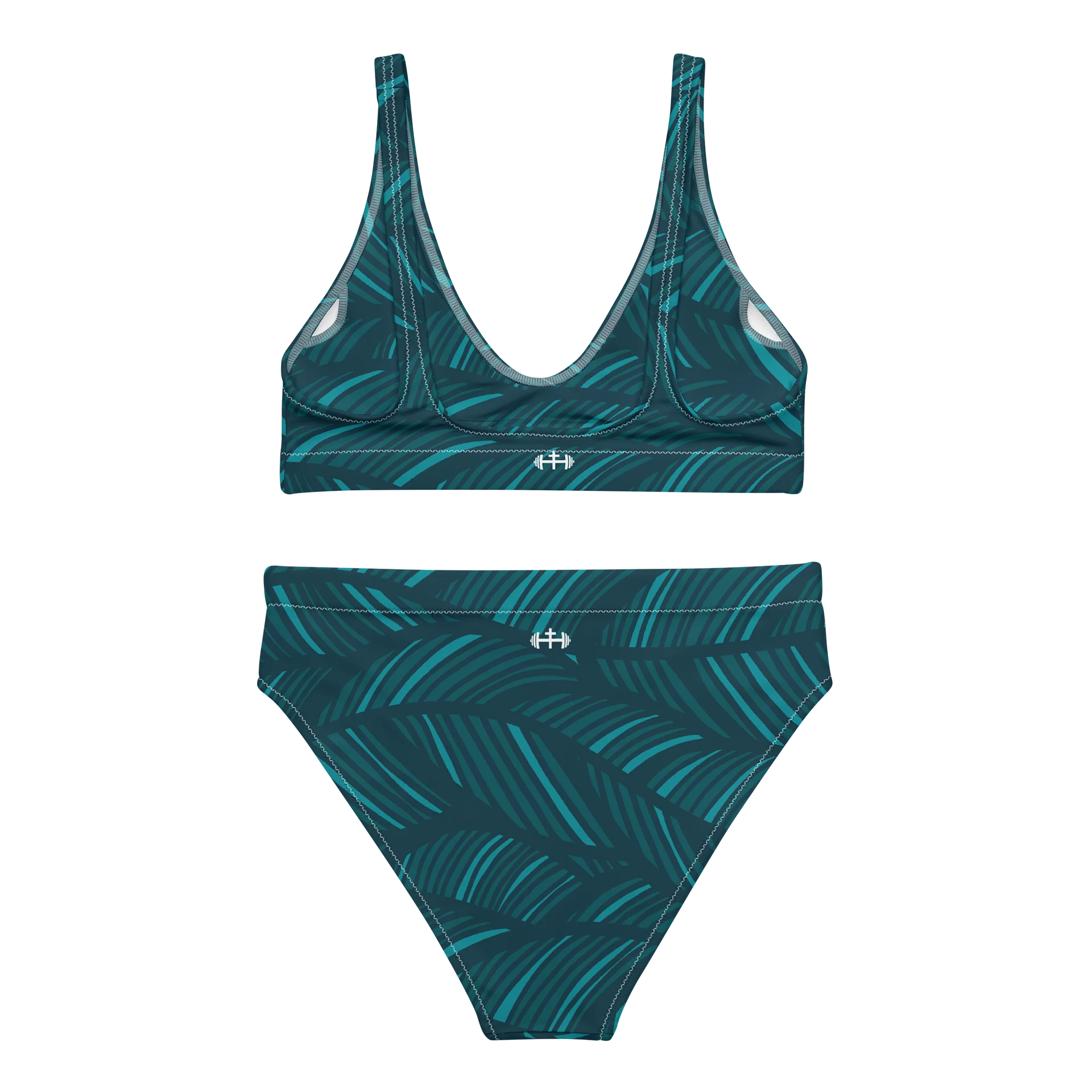 His House Womens High Waisted Bikini Set - Shadow Leaf product image (6)
