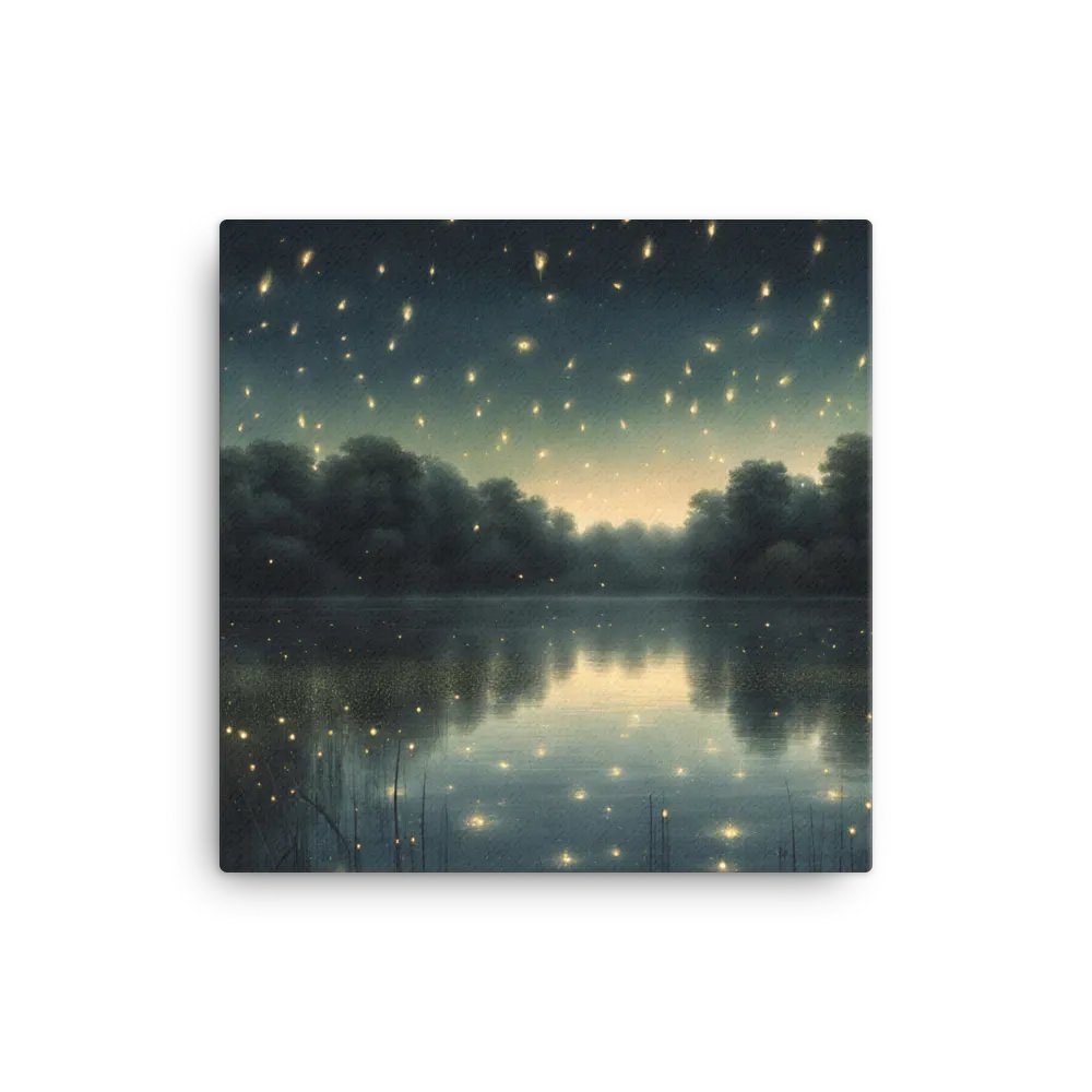 Evening Lake Scene With Fireflies Wall Art product image (1)