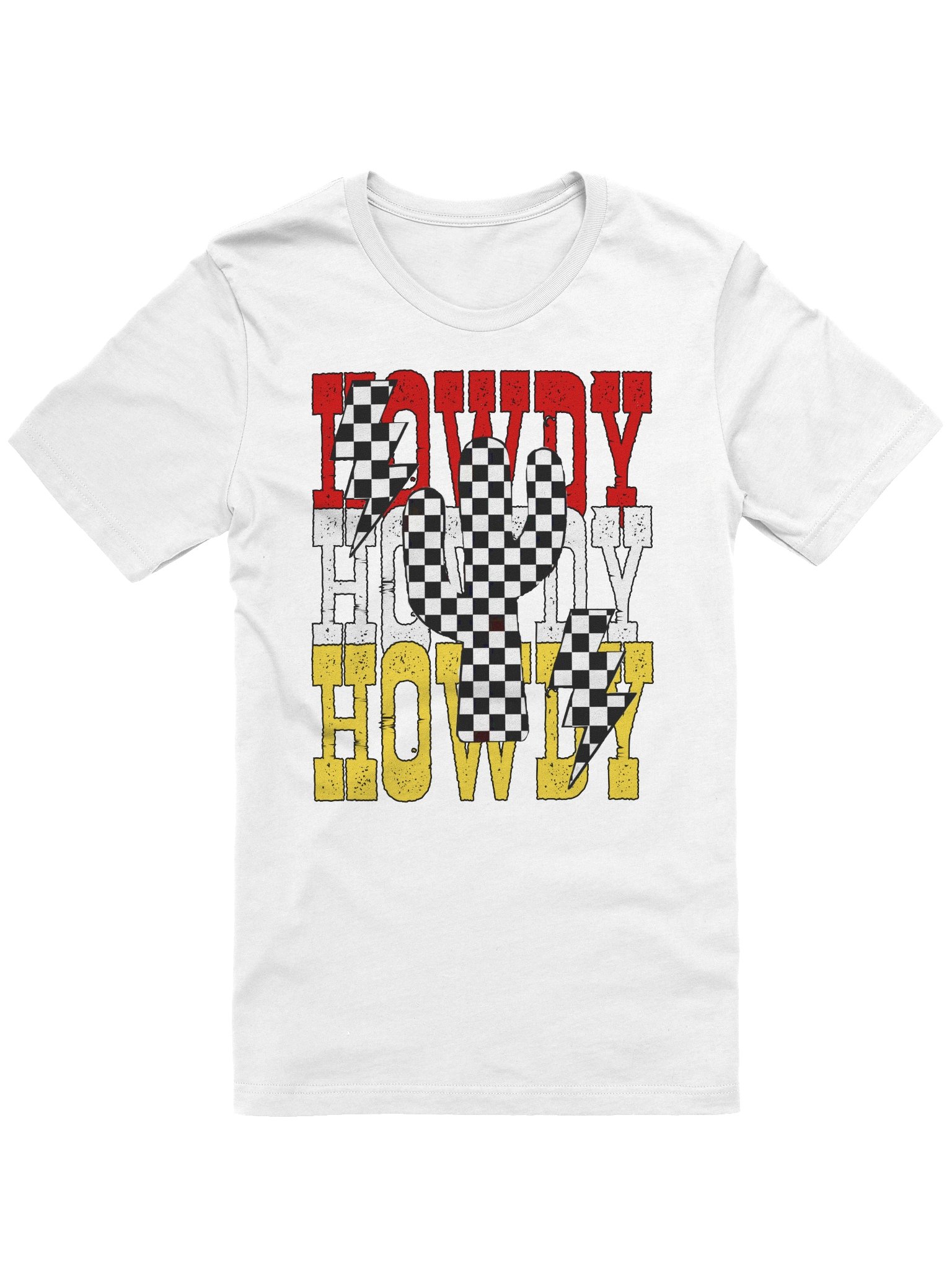 Howdy Checkered Cactus T-Shirt product image (1)