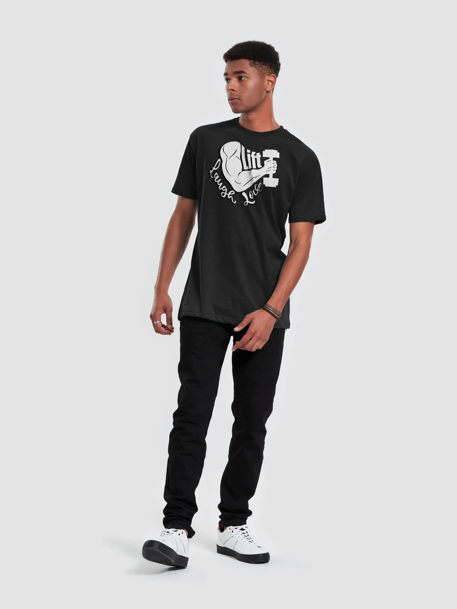 Lift Laugh Love Light Mode Flex Gym Tee product image (5)