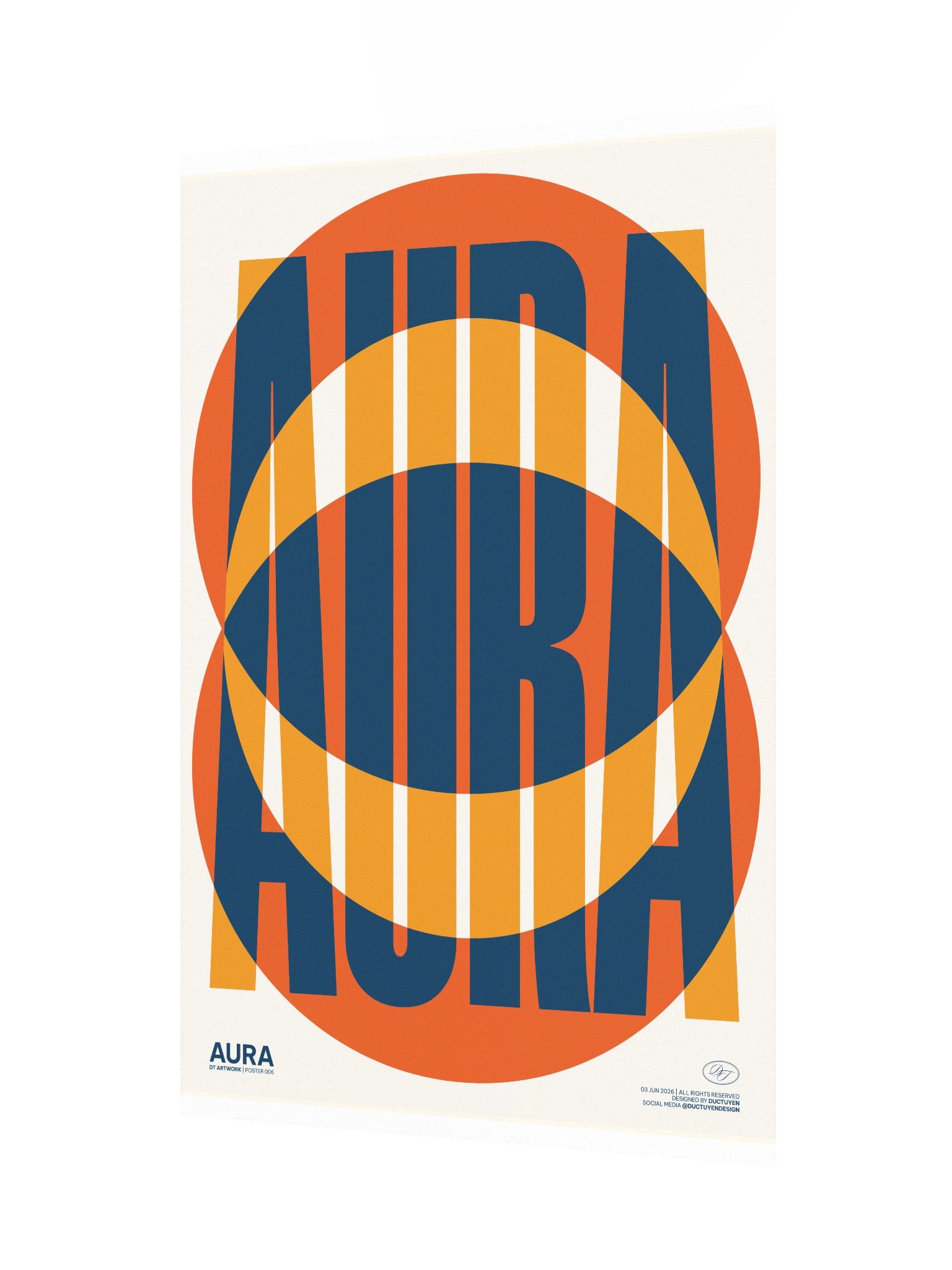 "AURA" Typography Print Poster (Unframe) product image (5)