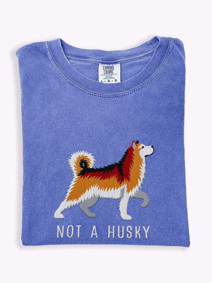 Not a Husky T-Shirt(Embroidered) of an Alaskan Malamute(Sable) product image (1)
