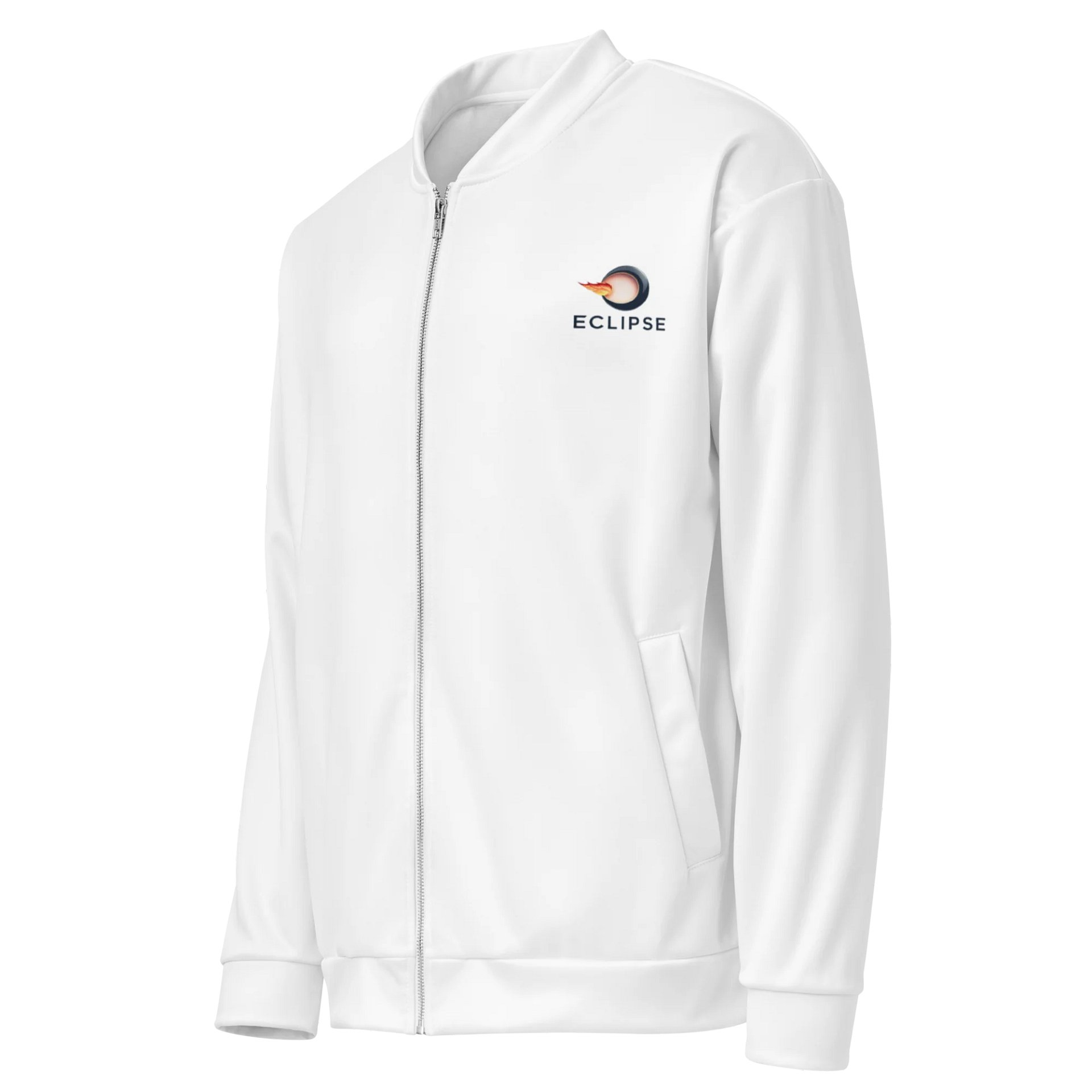 Eclipse Unisex All-Over Print Bomber Jacket - White, Fiery Design, Midweight product image (3)