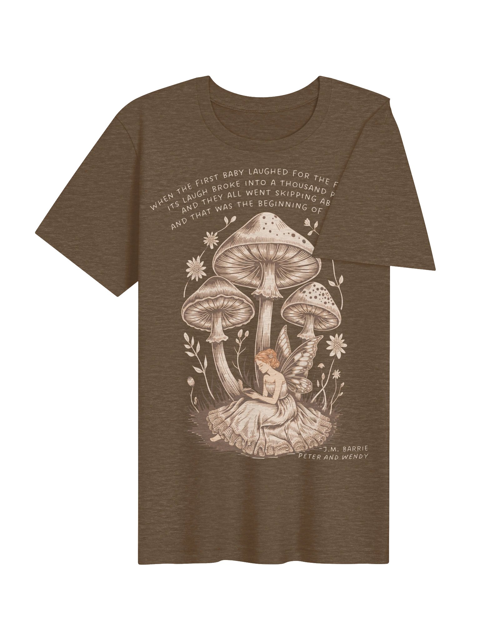 Peter Pan Fairy Quote T-Shirt, Literary "Peter and Wendy" Graphic Tee product image (5)