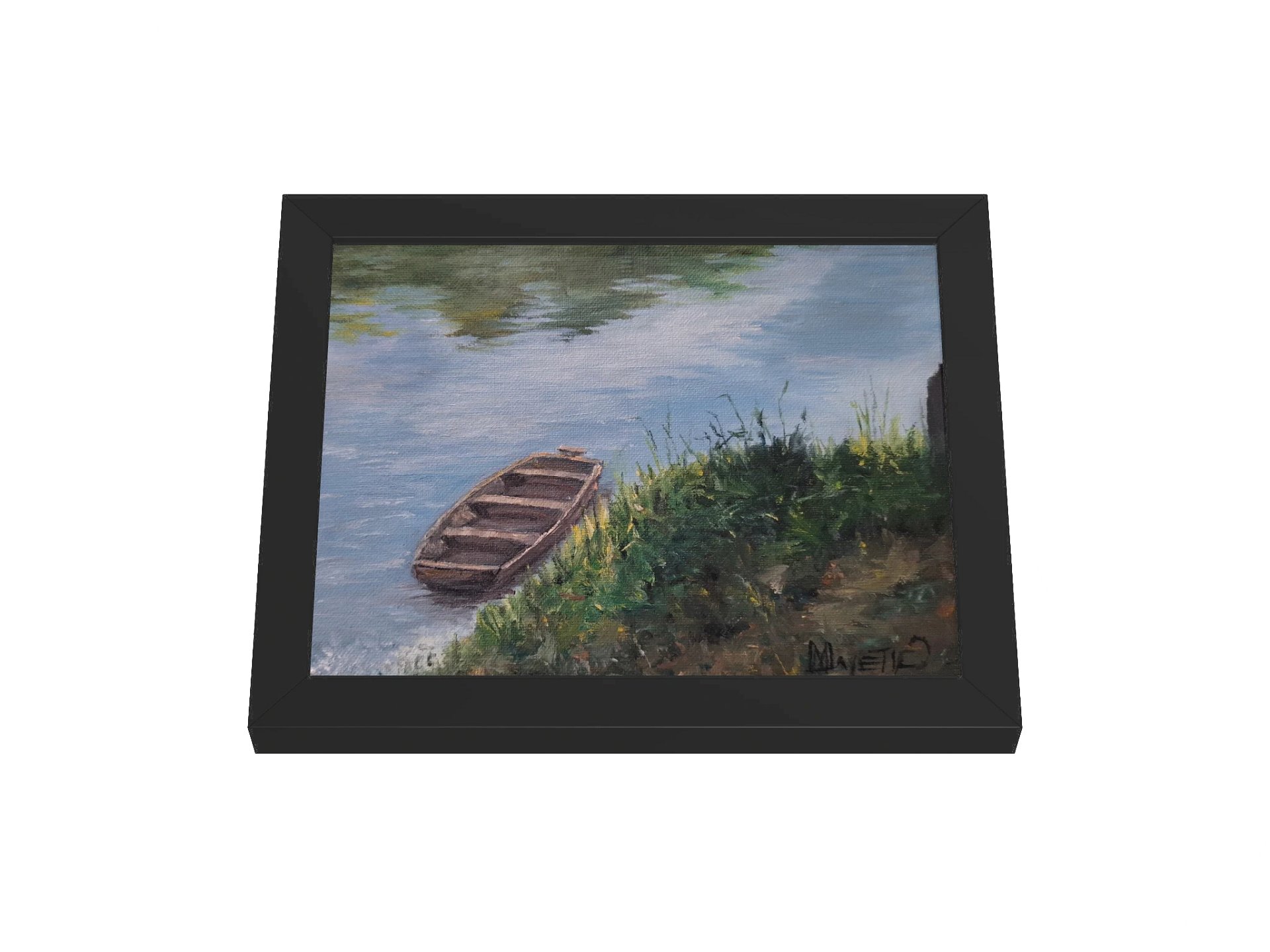 Lajdica na Kupi/Boat on Kupa - Uokvireni Print/Framed Print product image (3)