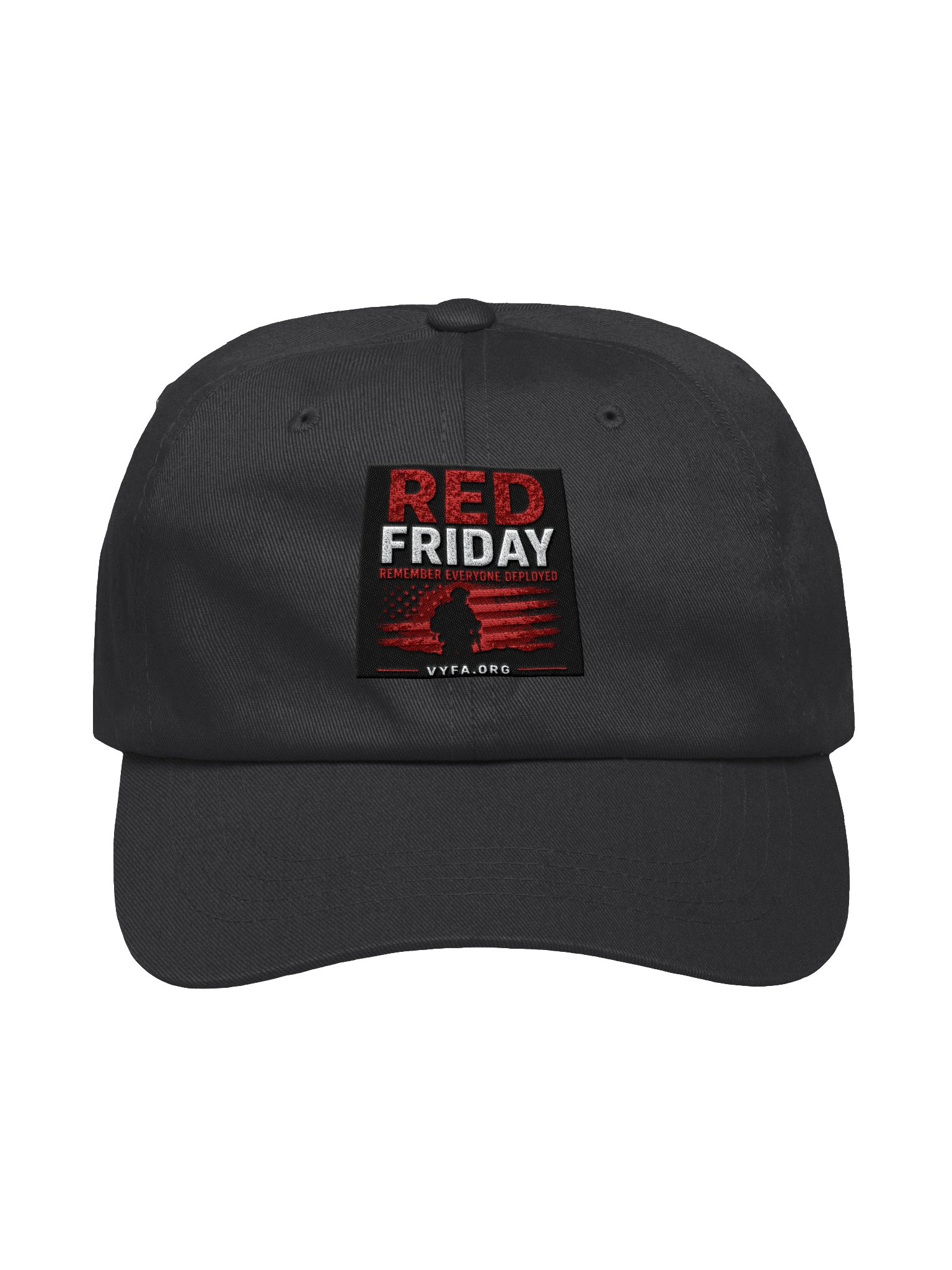 BOLD Red Friday "Remember Everyone Deployed" Dad Hat — VYFA product image (1)