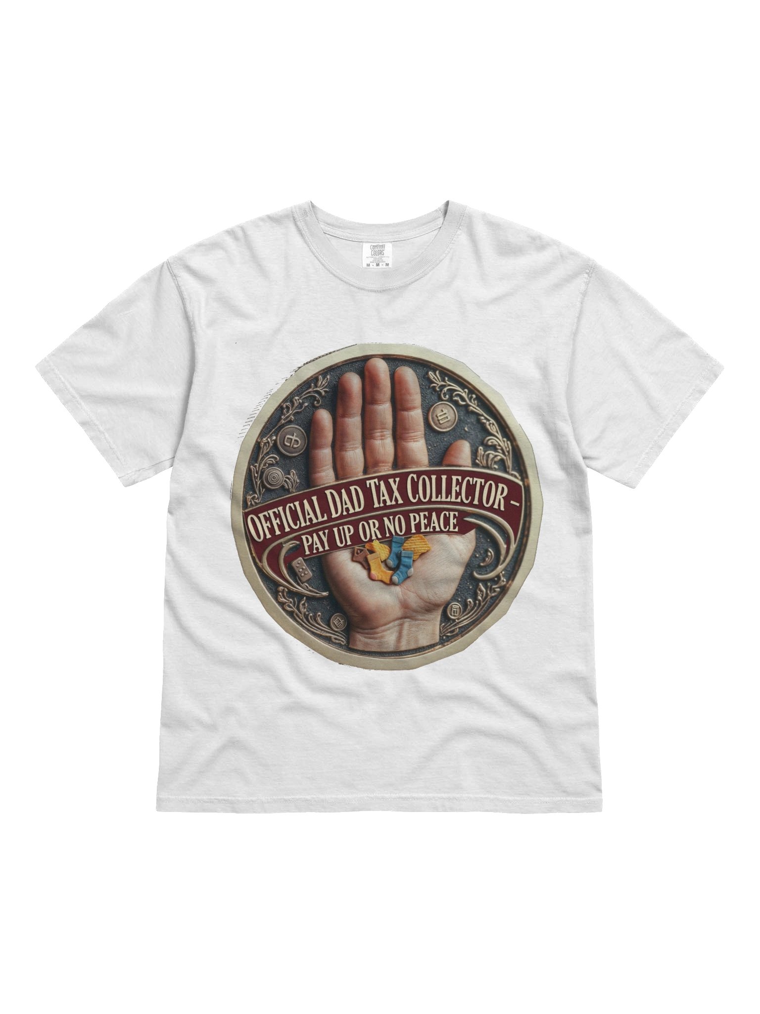 Dad Tax Collector Medallion T Shirt, Pay Up Or No Peace Sweatshirt, Sarcastic Dad Gift product image (1)