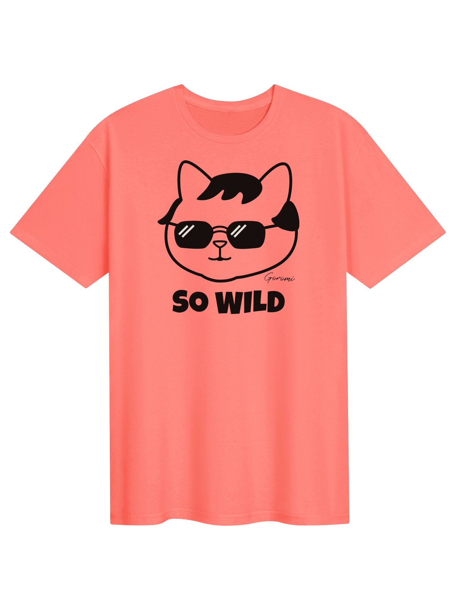 Goromi the Cat in Wig (SO WILD) - Unisex Adult Super Soft Lightweight T-shirt product image (1)