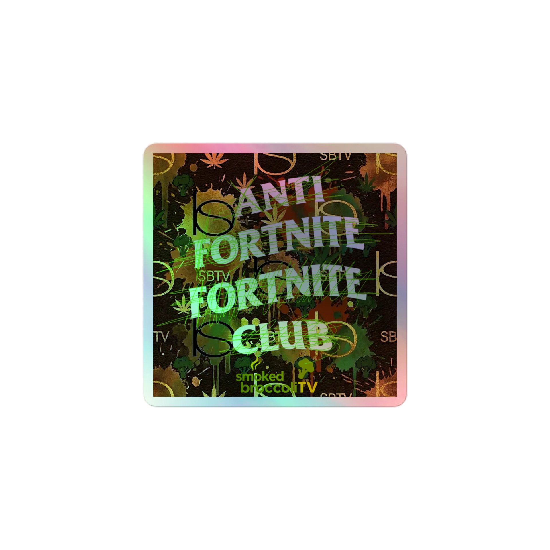 holographic anti fortnite fortnite club stickers product image (1)