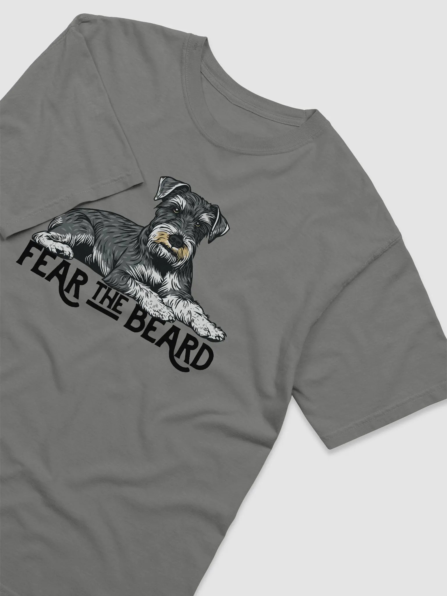 Fear the Beard T-Shirt of a Schnauzer | Funny T-Shirt for Bearded Dog Paw-rents product image (6)