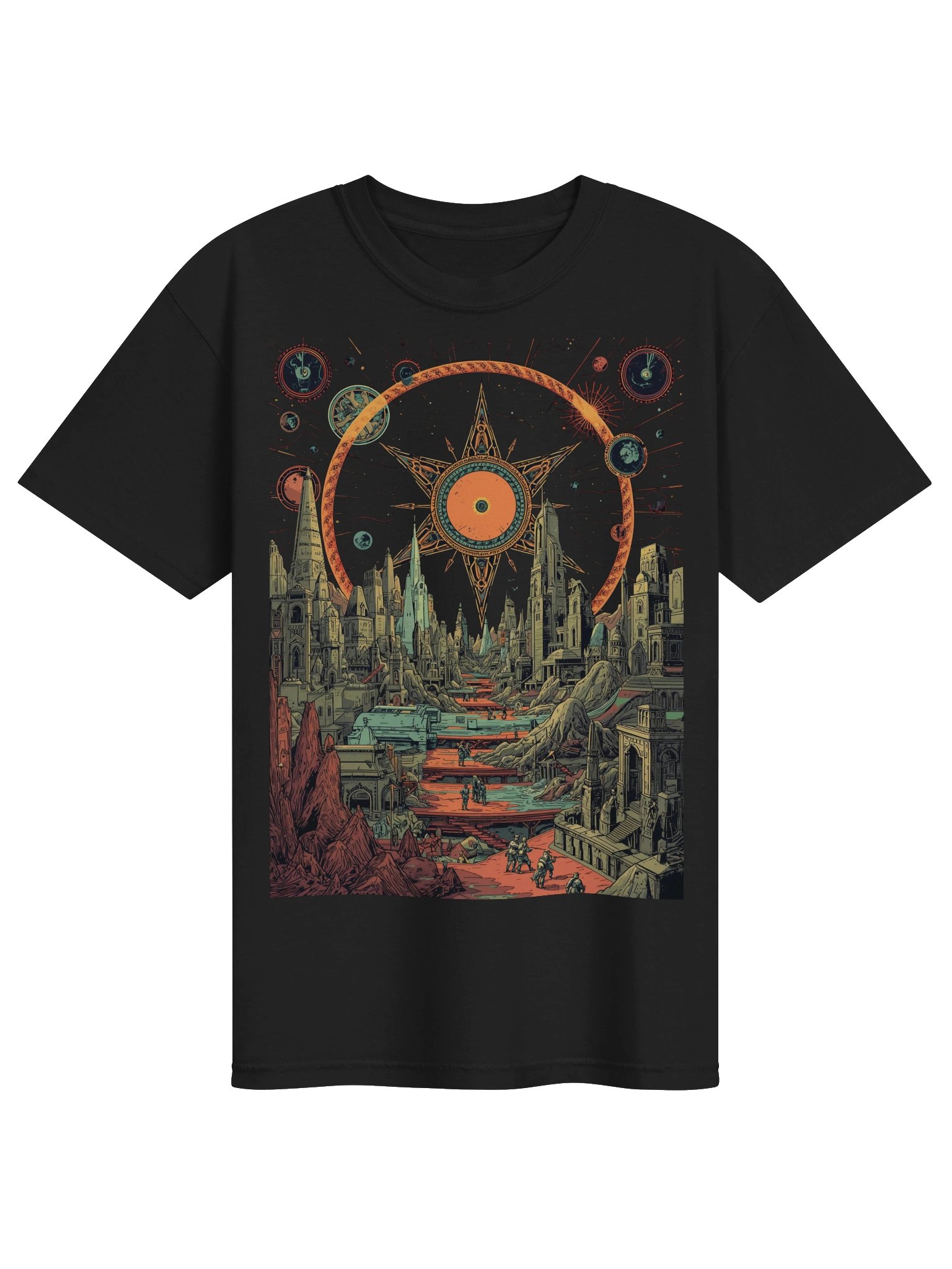 Cosmic City Portal Heavyweight T-Shirt product image (1)
