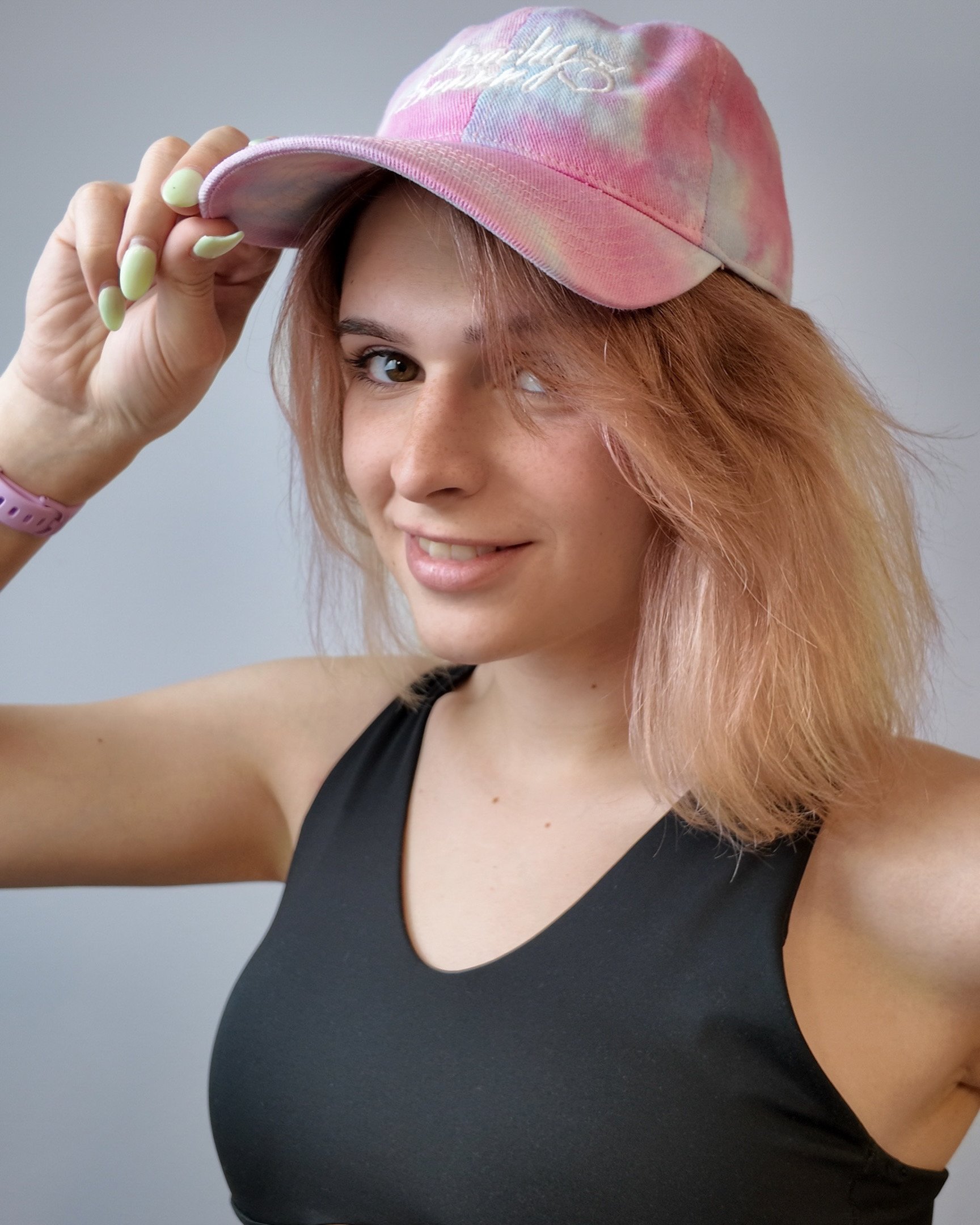 Trans Tie-Dye Dad Hat product image (1)