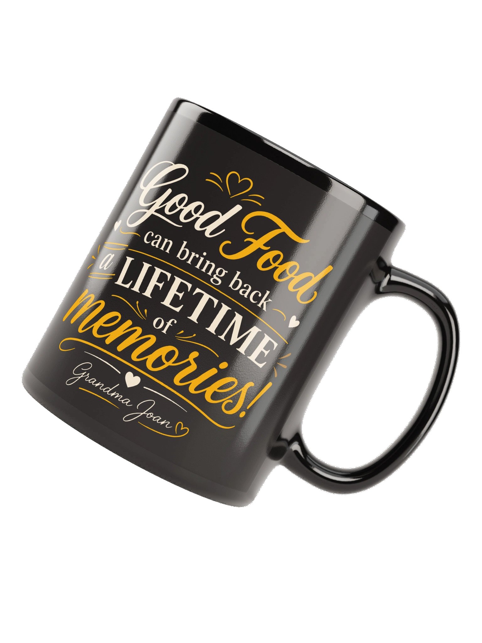 Good Food Can Bring Back A Lifetime of Memories! Black Mug product image (6)