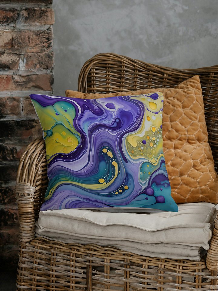 Cosmic Harmony Fluid Art Cushion product image (2)