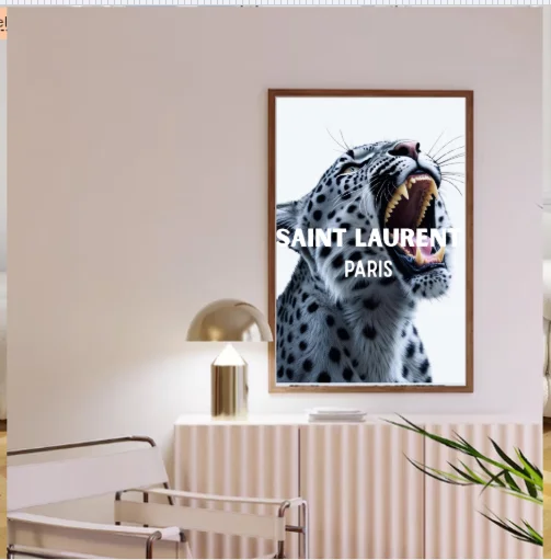 Gray Leopard Luxury Wall Art product image (5)
