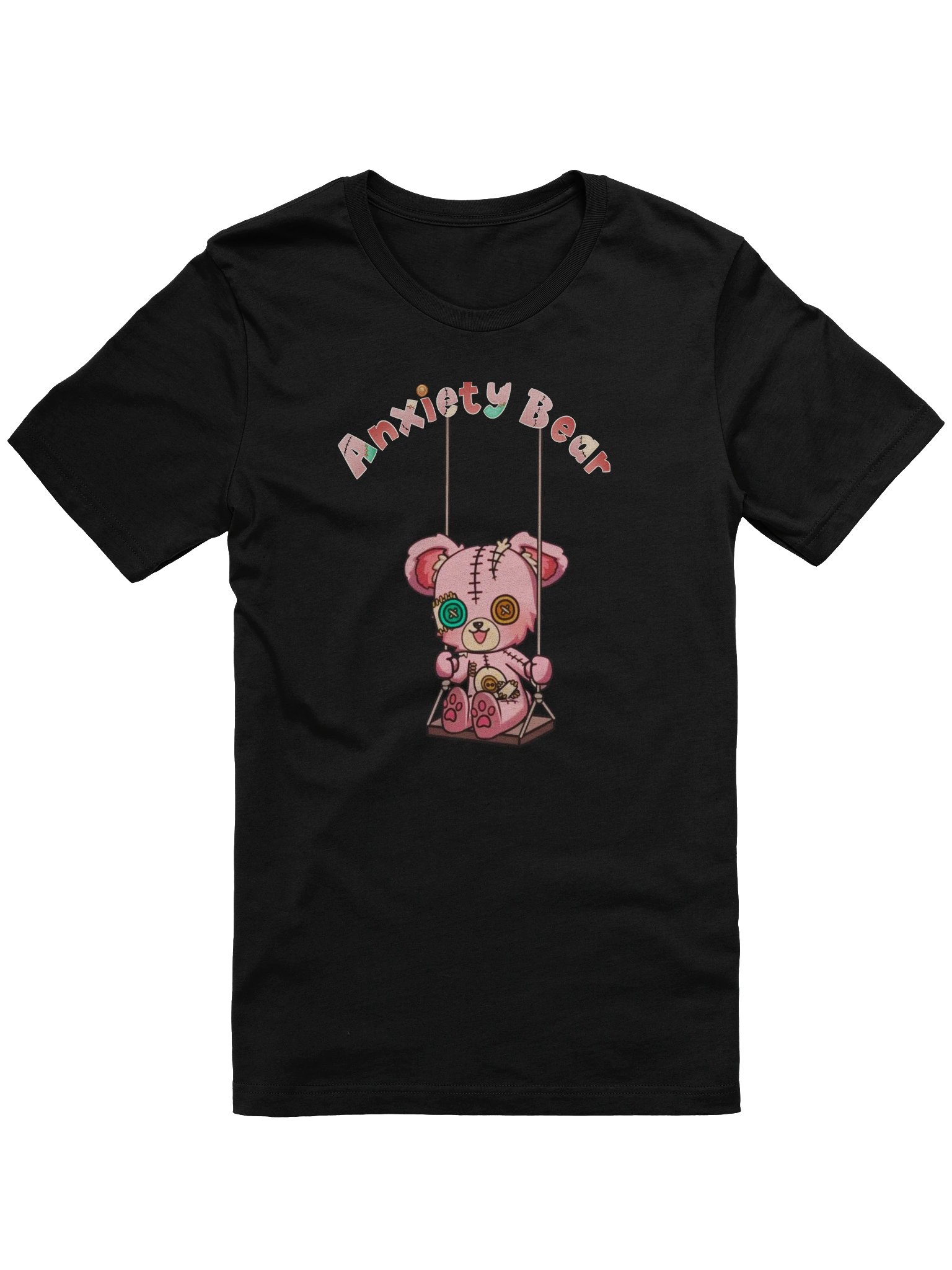 Anxiety Bear Swinging Unisex T-shirt product image (1)