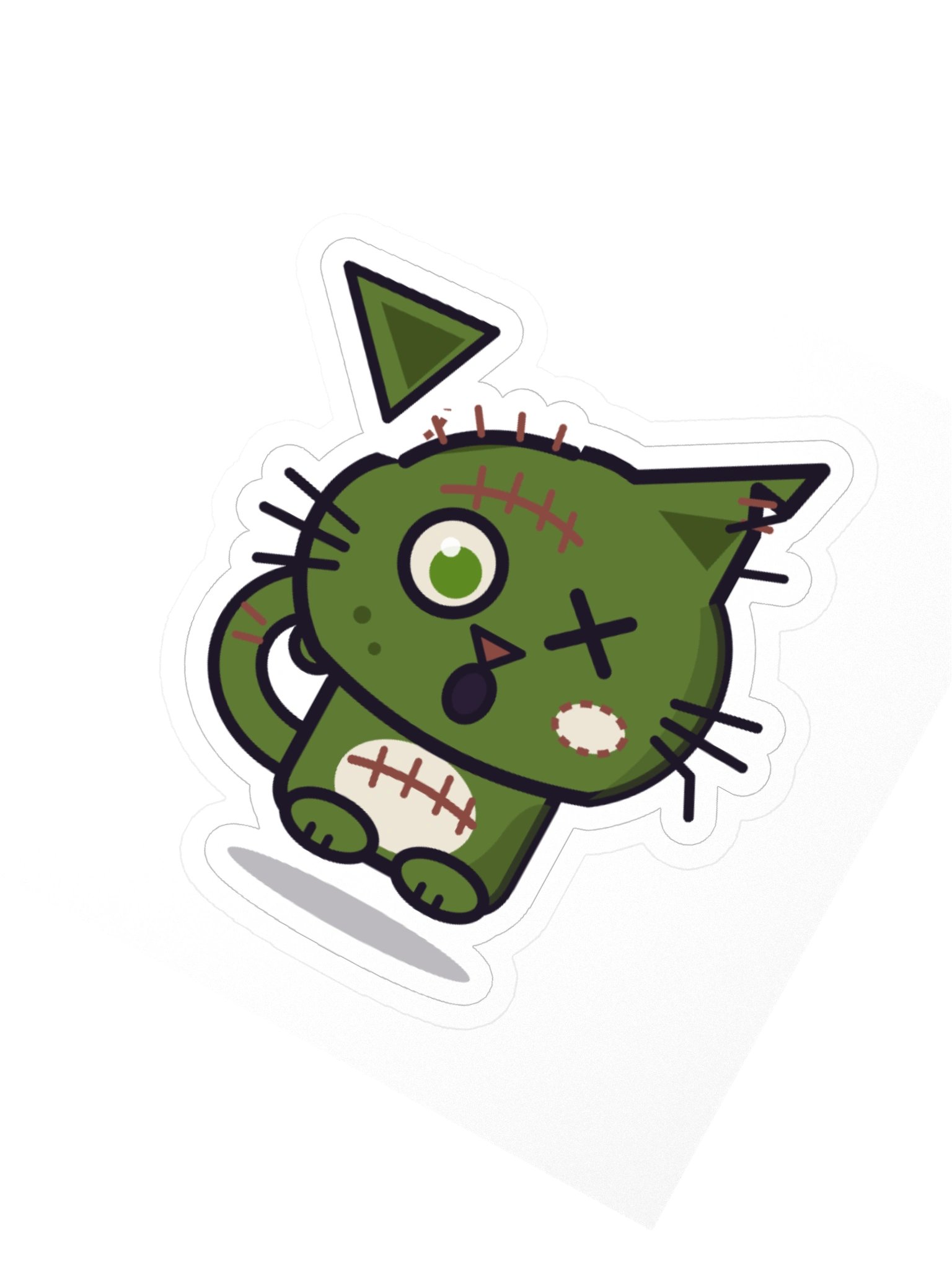 Nyanbie First Mistake Zombie Cat Laptop Sticker product image (2)