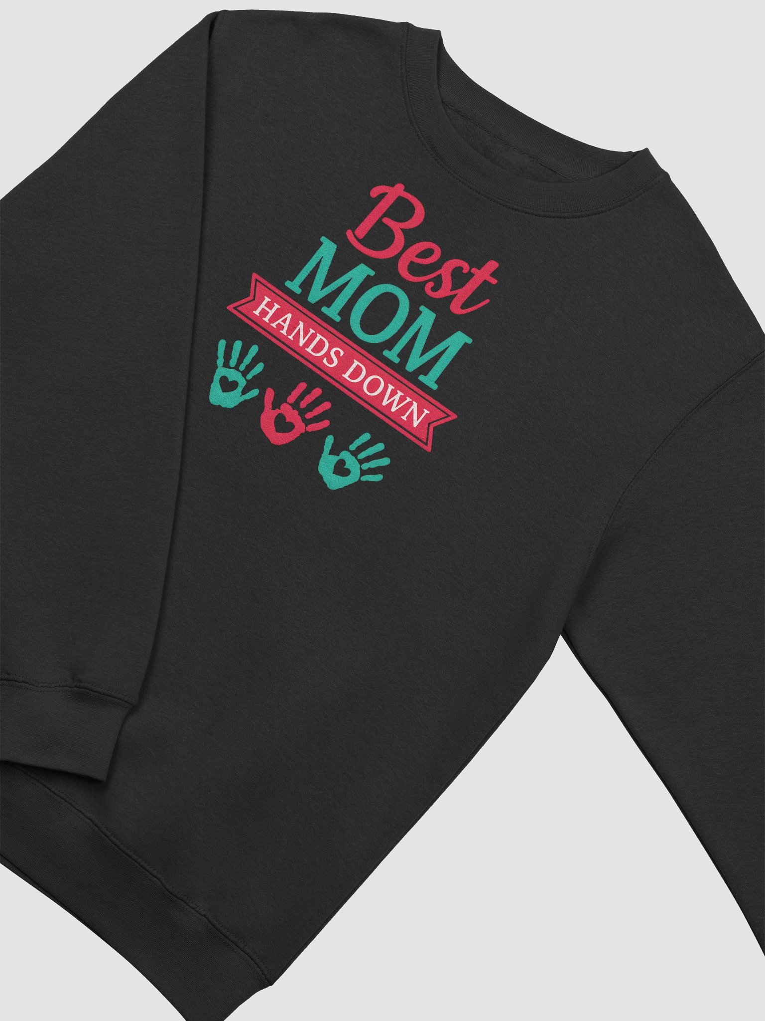 Best Mom Hands Down Sweater – Cozy Handprint Design Gift for Moms product image (2)