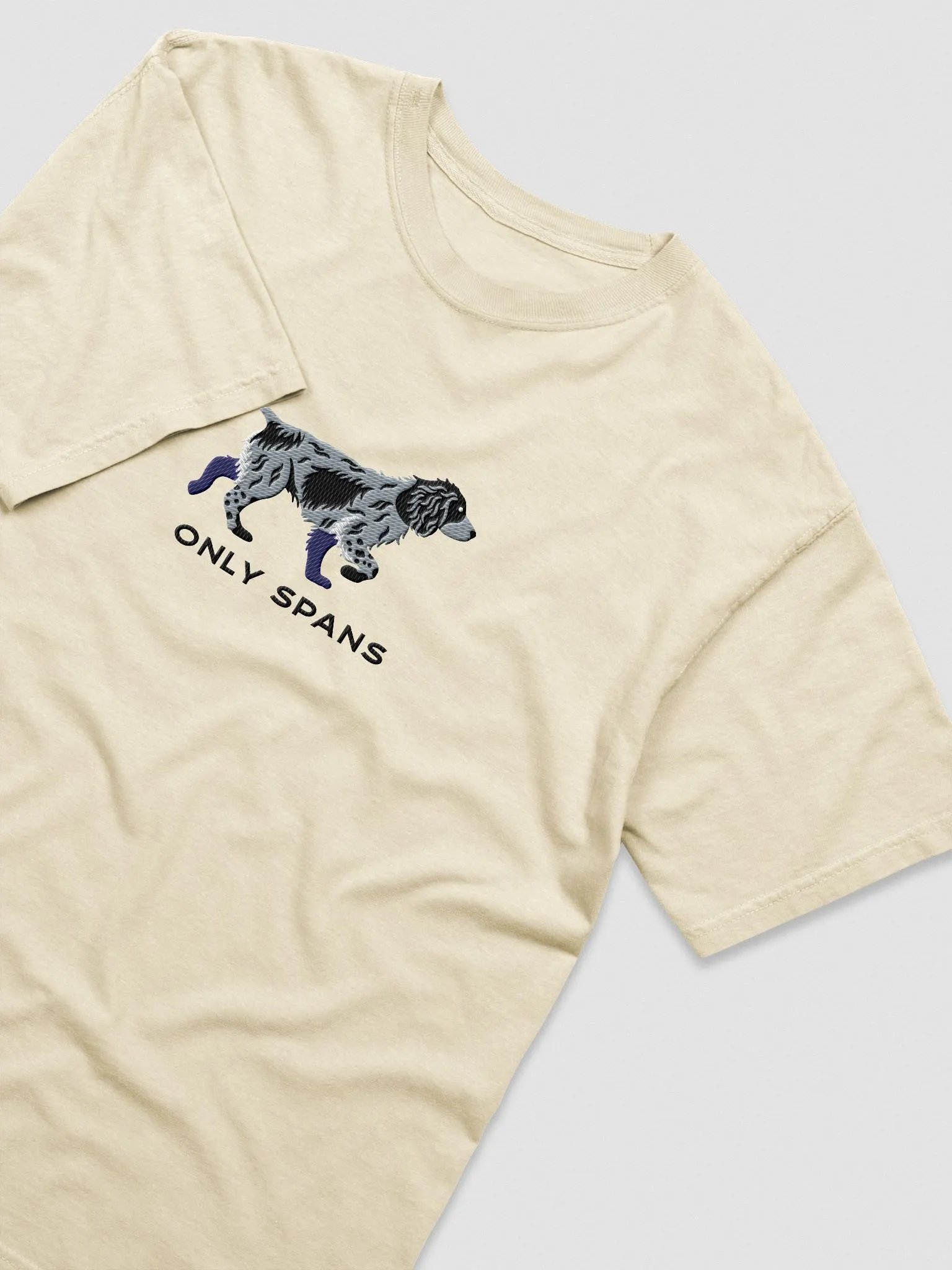 Only Spans T-Shirt(Embroidered) of a Working Cocker Spaniel(Blue Roan) product image (6)