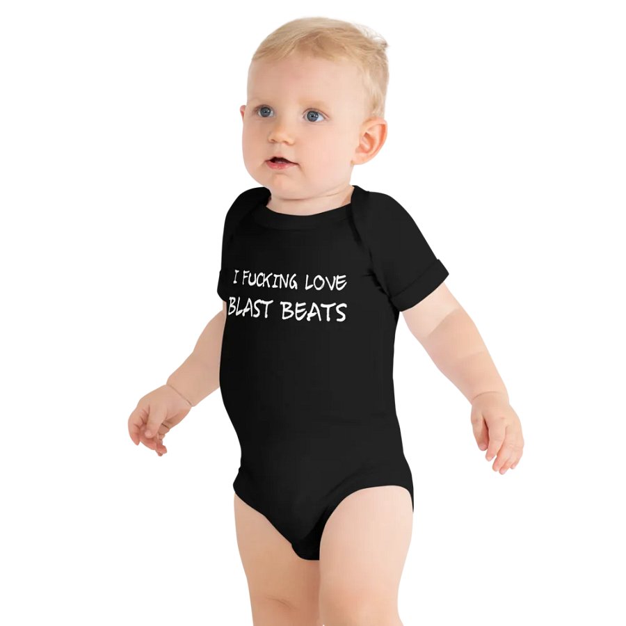 I Love Blast Beats baby onesie product image (14)