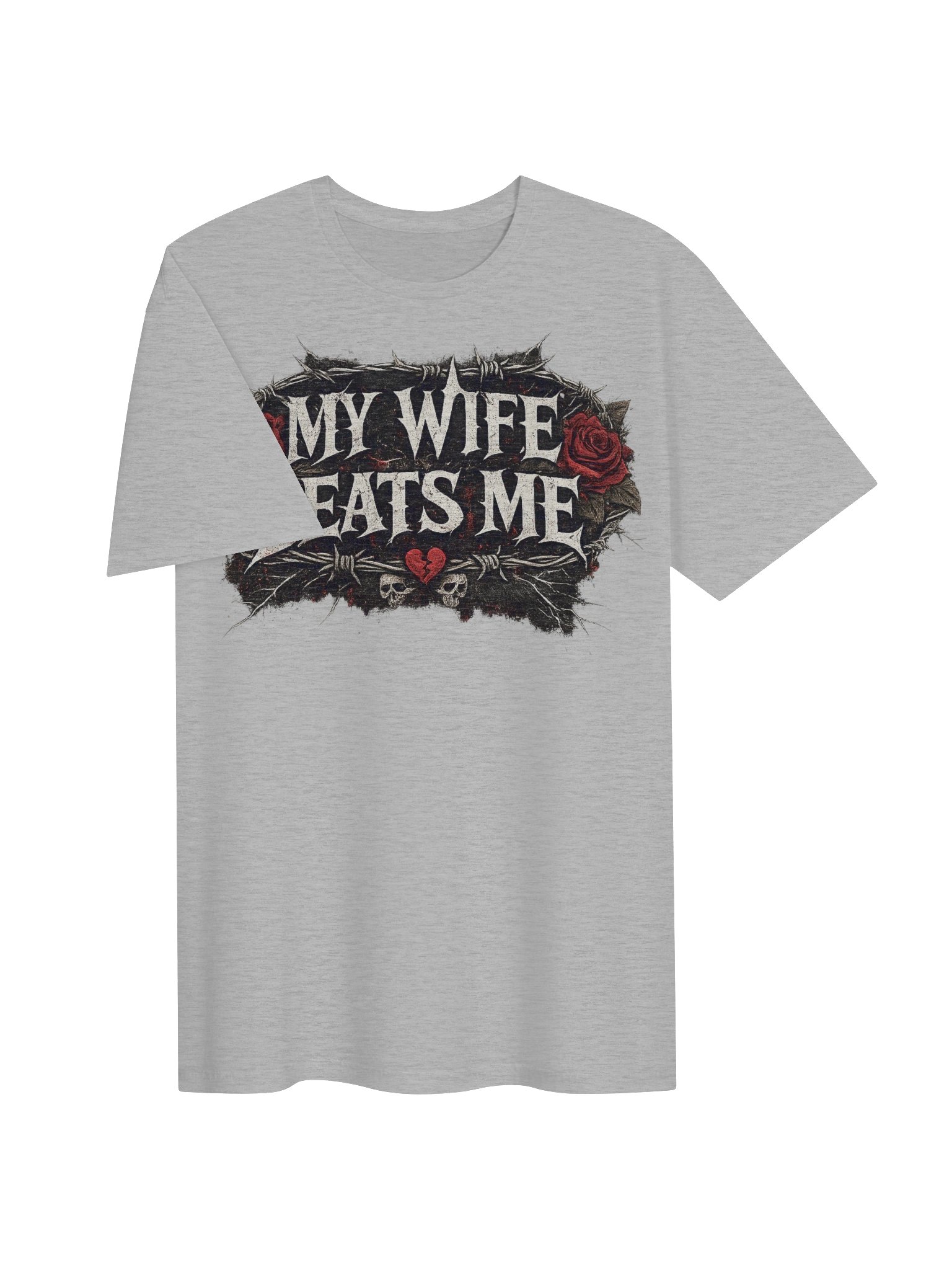 My Wife Beats Me Heavy Metal Funny Shirt – Gothic Meme Graphic Tee product image (14)