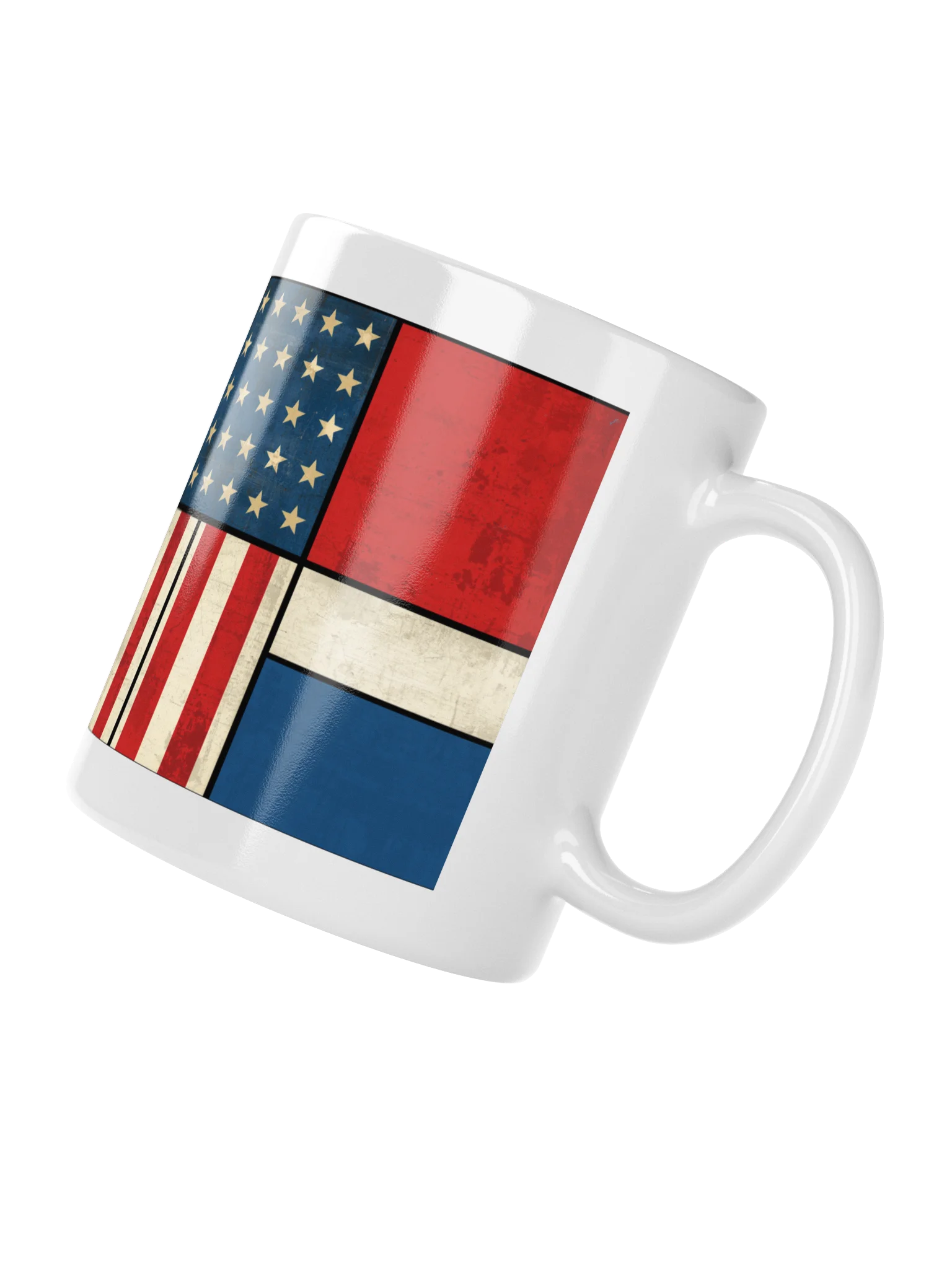 Vintage Flag Grid Glossy Mug product image (11)