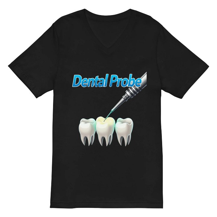 Dental Probe Illustrated V-Neck Tee product image (2)