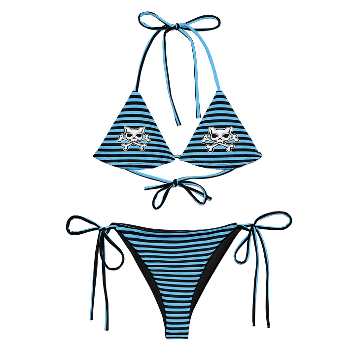 Blaque and Blue Kat Skull Bikini product image (1)